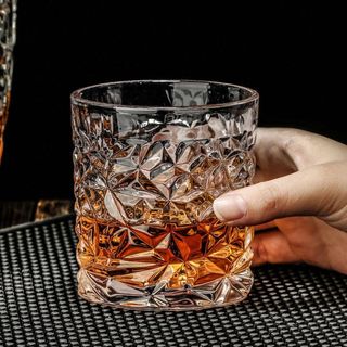 Bộ 6 Ly thủy tinh uống whisky 210ml đến 350ml, Cốc uống rượu mạnh, cold brew, trà, cà phê muối