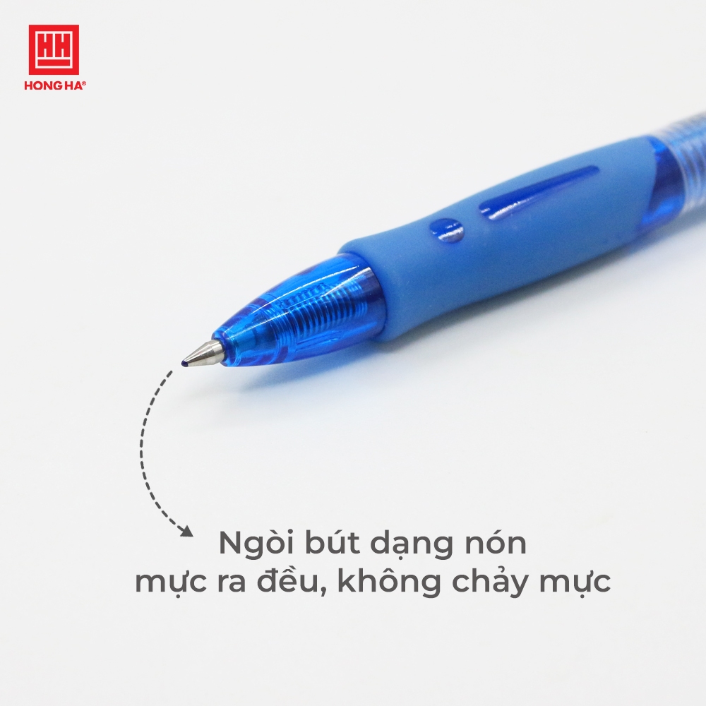 Ảnh Bút gel, bút bi nước Hồng Hà mực Xanh, Đen, Đỏ màu sắc tươi sáng - 2766 4