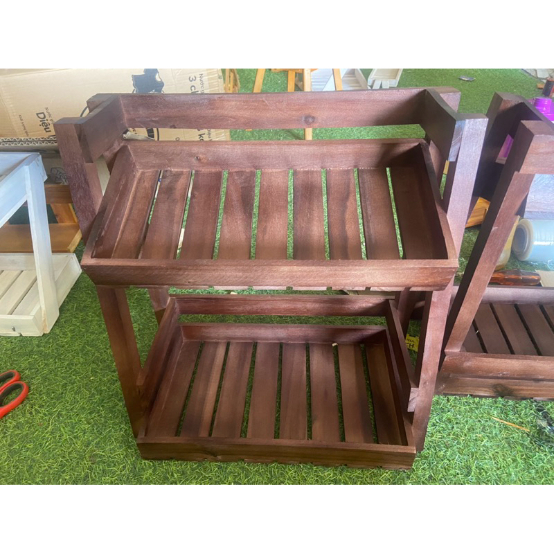 kệ gỗ 2 tầng nghiêng hoặc thẳng siêu cao D40R23C40cm