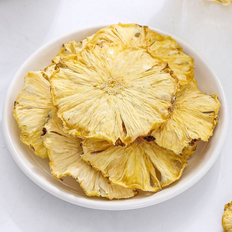 100g Dứa thái lát sấy lạnh detox, thơm khóm dứa sấy khô, dứa cắt vỏ sấy khô