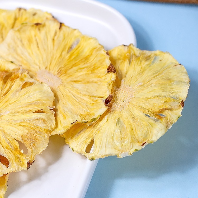 100g Dứa thái lát sấy lạnh detox, thơm khóm dứa sấy khô, dứa cắt vỏ sấy khô