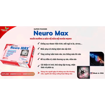 [CHÍNH HÃNG]Viên bổ não Super Power Neuro Max nhập khẩu từ Mỹ - Bổ não, giúp hỗ trợ phục hồi chức năng não