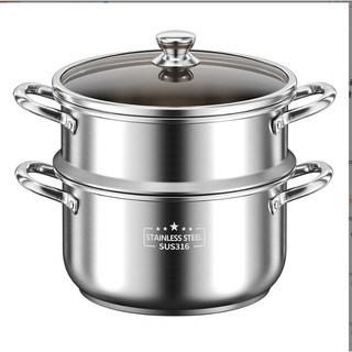 NỒI HẤP INOX 316 THÉP KHÔNG GỈ 2 LỚP CAO CẤP (size 26cm) Bếp Từ Đa Dụng BỀN BỈ, AN TOÀN CHO GIA ĐÌNH