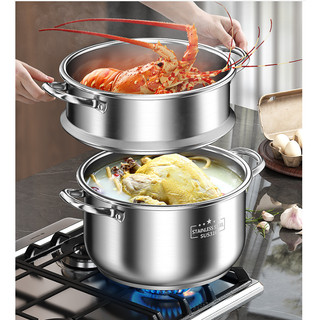 NỒI HẤP INOX 316 THÉP KHÔNG GỈ 2 LỚP CAO CẤP (size 26cm) Bếp Từ Đa Dụng BỀN BỈ, AN TOÀN CHO GIA ĐÌNH