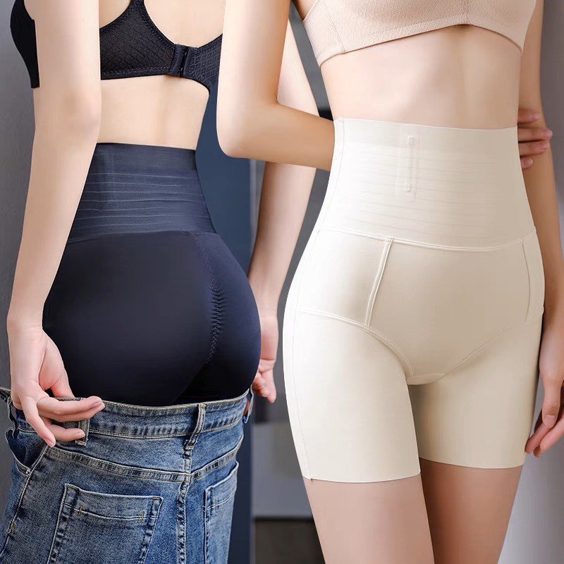 Quần Gen Nịt Bụng Cạp Cao Dài Đùi Chống Cuộn Su Đúc Không Lộ Viền QG15