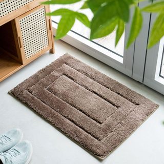 Thảm lau chân chữ hồi siêu thấm nước Proki chống trơn trượt cho phòng tắm, phòng khách