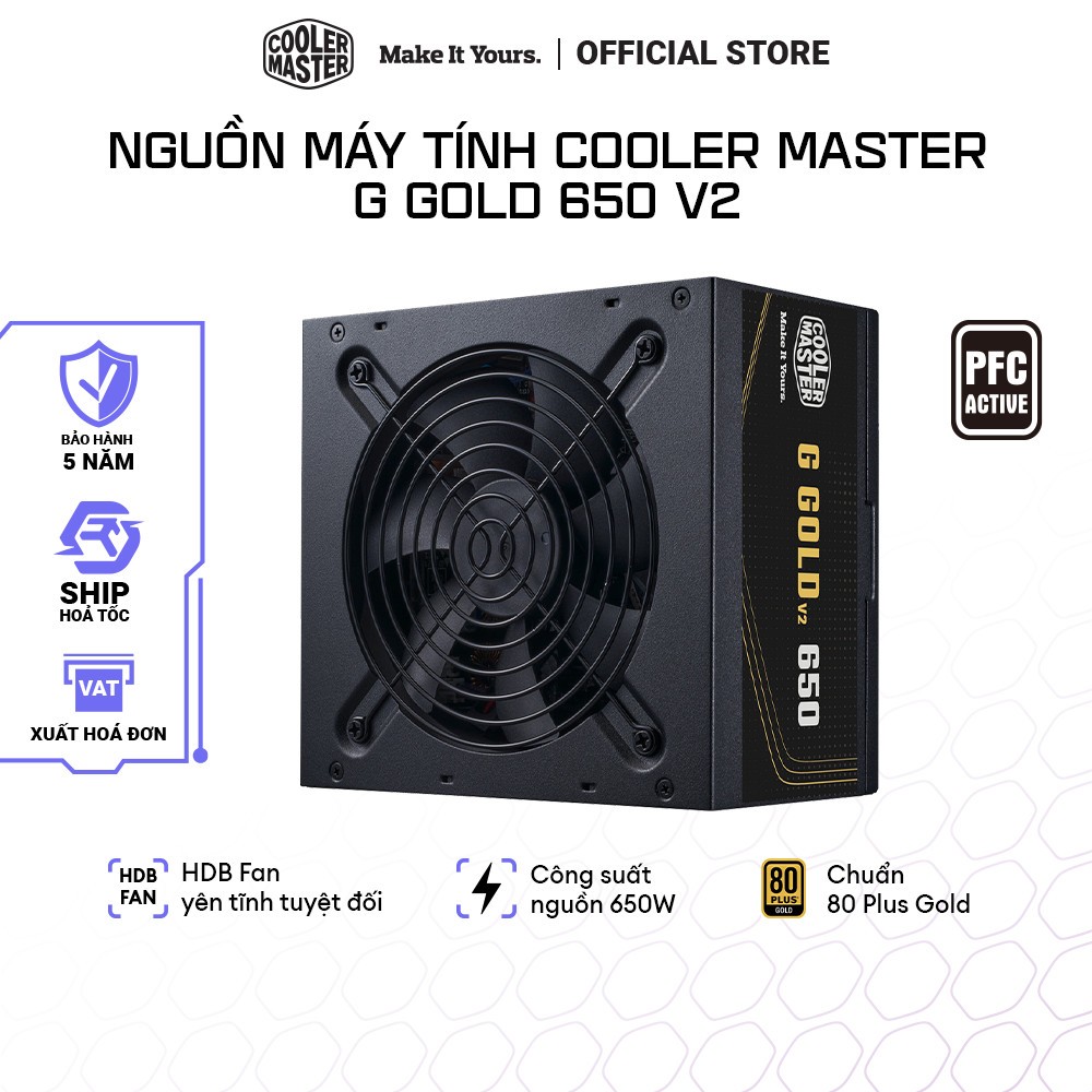 Cooler Master G Gold 650 V2 - 650w - 80 Plus Gold main image 1