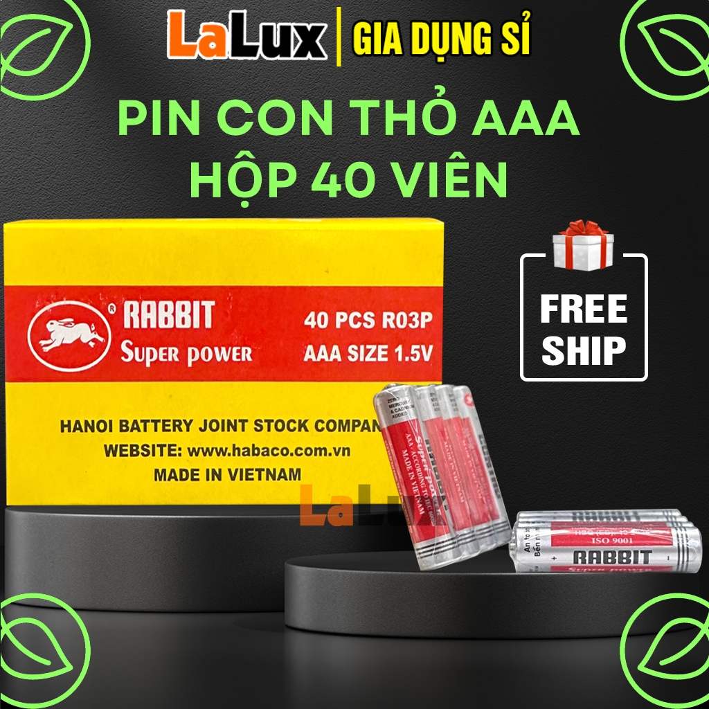 Hộp Pin AAA Con Thỏ 1.5V Dùng Cho Remote , Điều Khiển Tivi , Các Thiết ...