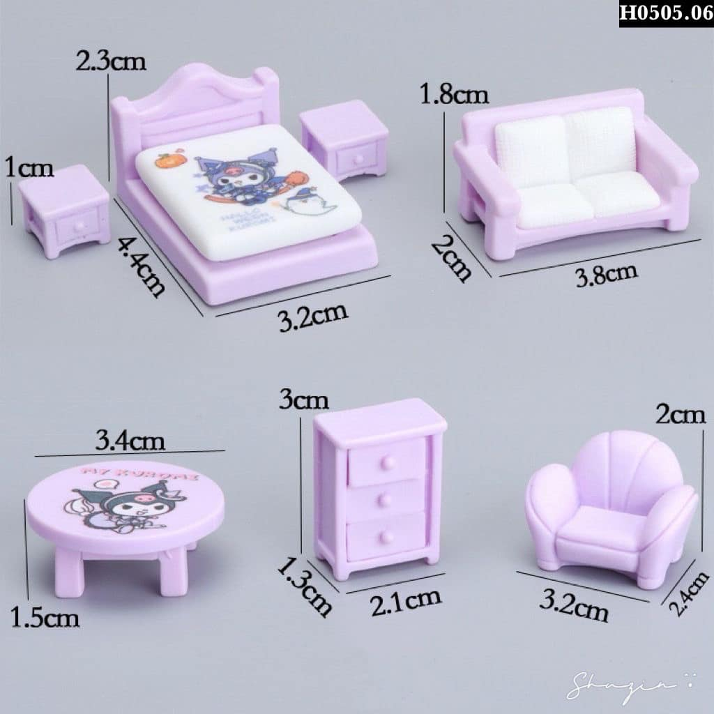 BỘ ĐỒ CHƠI NỘI THẤT KUROMI