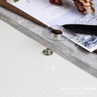 Sổ Còng Trong Suốt Binder – A4 B5 A5 A6 A7 – Tặng Giấy A5 20 Lỗ – Planner/Journaling