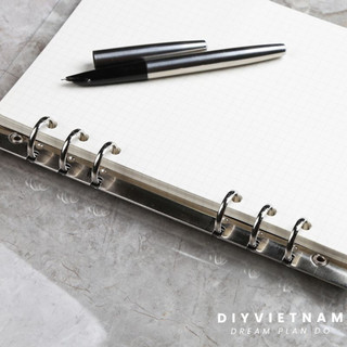 Sổ Còng Trong Suốt Binder – A4 B5 A5 A6 A7 – Tặng Giấy A5 20 Lỗ – Planner/Journaling