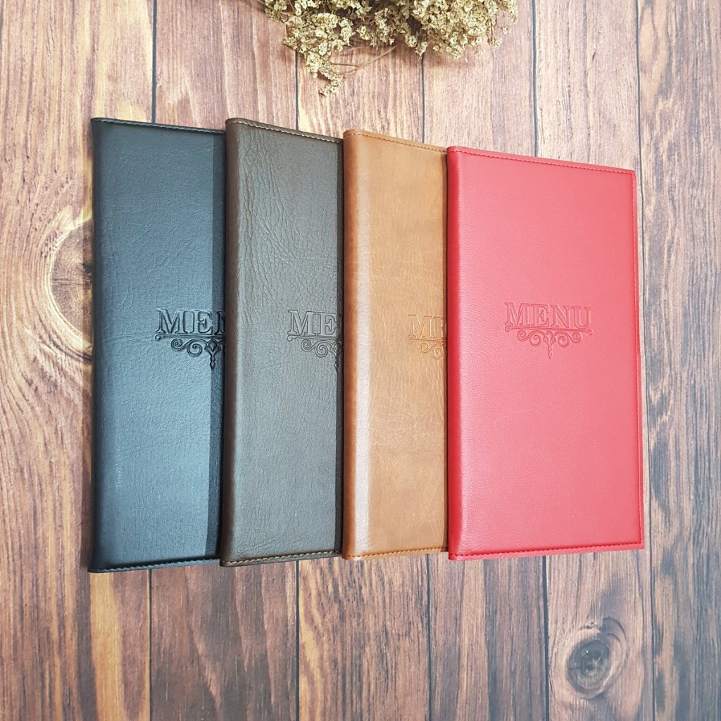 Sổ Menu 17*31 cm dài bìa da PVC loại 1 cao cấp 10 lá | Shopee Việt Nam