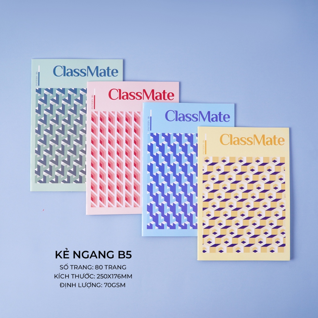 Vở Kẻ Ngang Có Chấm B5 Classmate Tập Sinh Viên 80 Trang, 70gsm Vở Viết, Ghi Chép Pattern Bìa Chống Nước NB5-08-0601