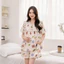 Larosa Bộ Đồ Bầu Và Sau Sinh Cổ Viền Họa Tiết Mặc Nhà Và Sau Sinh Vải Kẻ Đũi Xốp Cao Cấp - LA020B