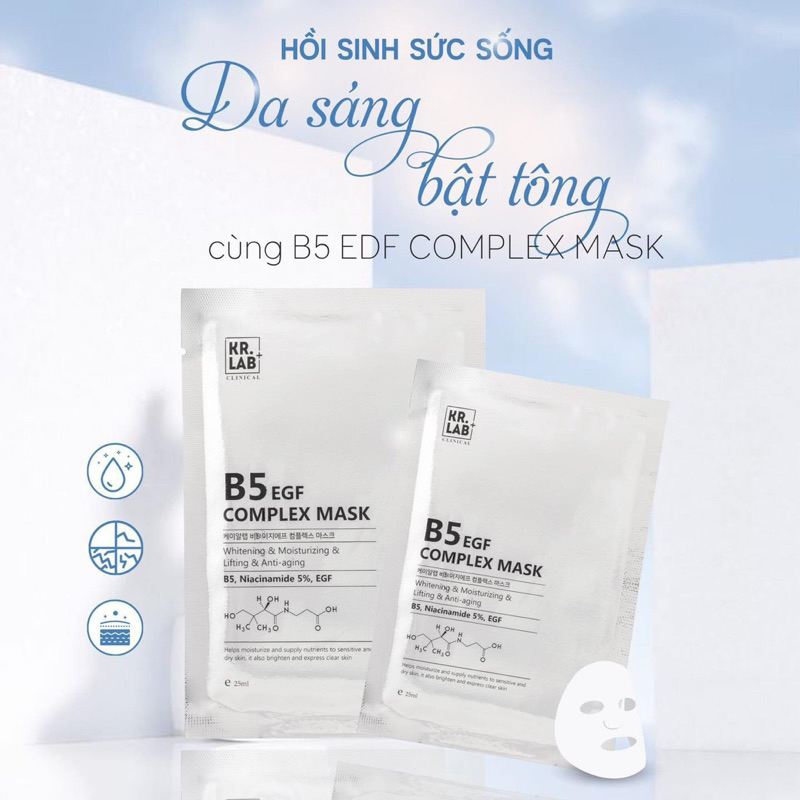 Combo 30-50 miếng Mặt nạ Kr.lab B5 EGF complex mask - hạn 2028 Hàn Quốc  IS160