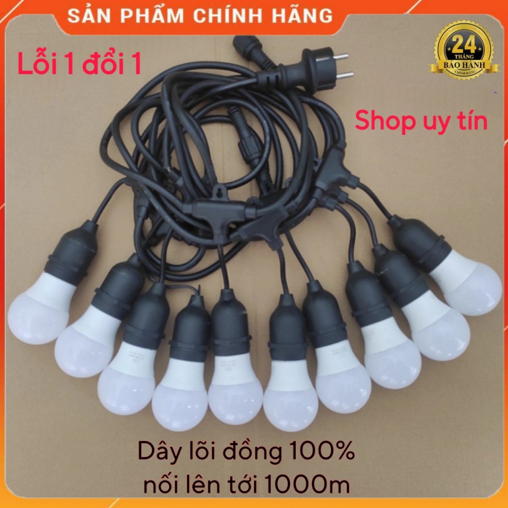 Dây Đèn Led Trang Trí 5M 10 Bóng ,10M 20 Bóng, Combo Bóng 7W, 3W, 5W ...