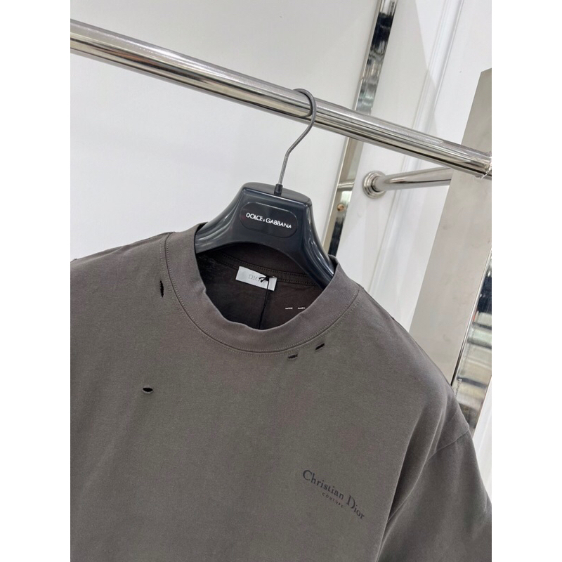 ⚡️[Hight Quality] Áo Phông Nam Nữ D1.0R Couture With Logo Printed - Điểm Nhấn Was Rách Nhẹ Phối Logo Tinh Tế - Loại 1 CD