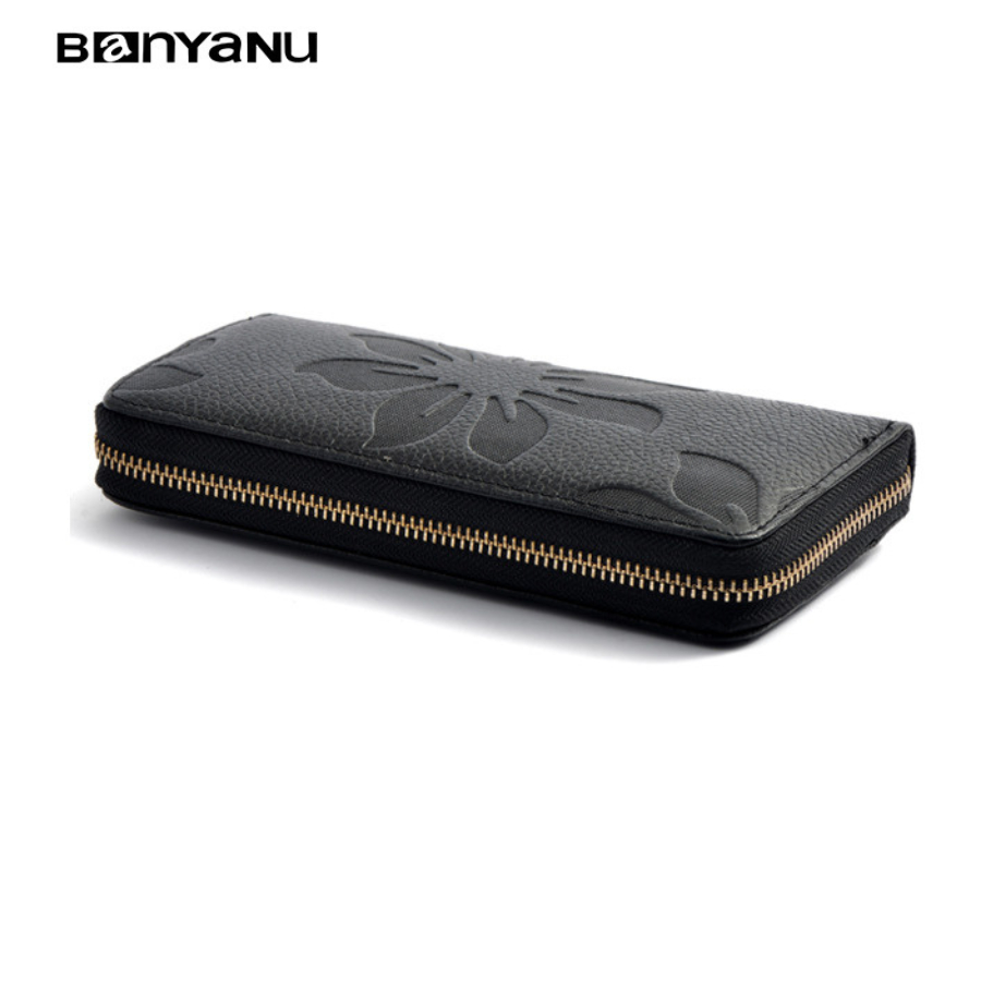 Ví Dài Nữ Da Bò Cầm Tay Dự Tiệc Bóp Nữ Chính Hãng BANYANU Cao Cấp Mẫu BCV-VN08 Có Hộp Làm Quà Tặng Sang Trọng Đủ Màu