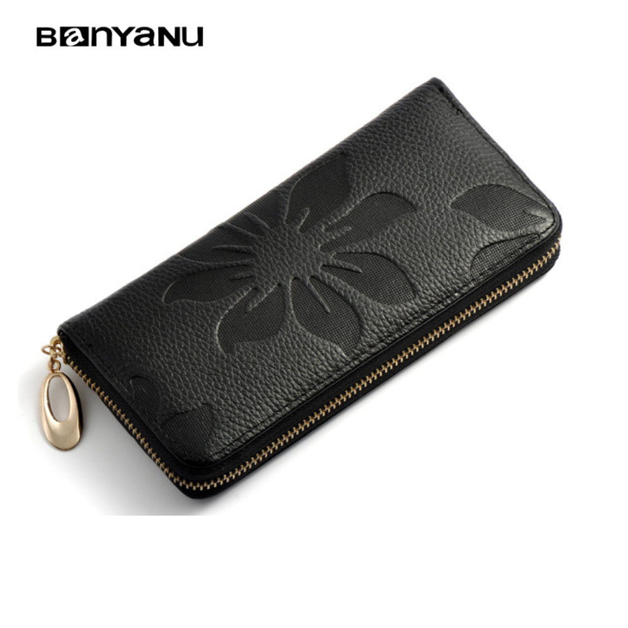 Ví Dài Nữ Da Bò Cầm Tay Dự Tiệc Bóp Nữ Chính Hãng BANYANU Cao Cấp Mẫu BCV-VN08 Có Hộp Làm Quà Tặng Sang Trọng Đủ Màu