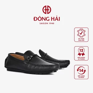 Giày lười mọi nam Đông Hải chất da bò cao cấp với thiết kế slip on thoải mái - G0342