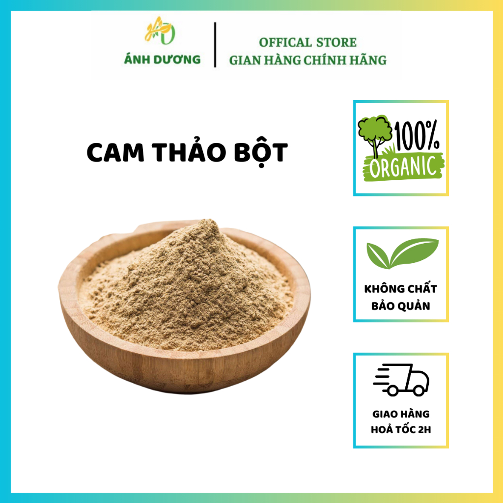 500GR Bột Cam Thảo Nguyên Chất Trắng Da, Giảm Mụn, Thâm Mụn