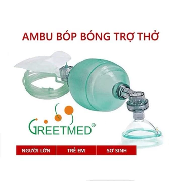 Bóp Bóng thở AMBU hỗ trợ hô hấp nhân tạo người lớn và trẻ em( bóng bóp trợ thở )