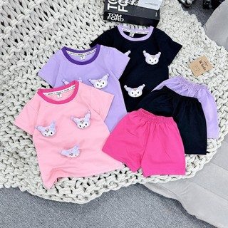Bộ Đồ Bé Gái Form rộng, Họa Tiết Dễ Thương Và Quần Đùi Màu Trơn (10-30kg), Váy Yếm Cho Bé gái Siêu Xinh Cute