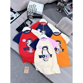 Bộ Đồ Bé Gái Form rộng, Họa Tiết Dễ Thương Và Quần Đùi Màu Trơn (10-30kg), Váy Yếm Cho Bé gái Siêu Xinh Cute
