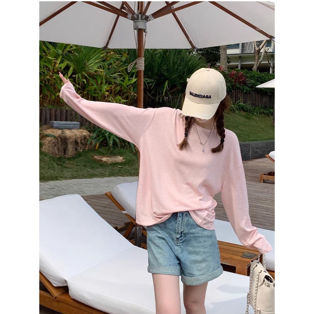 Áo thun Nữ TAY DÀI cổ tròn JULYfashion2023, Áo phông Nữ dài tay chất Xược phom rộng 40kg-70kg
