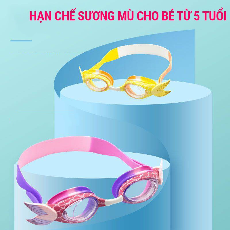 Kính bơi tiên cá cho trẻ em từ 3 tuổi POPO 871 ngăn nước tuyệt đối, hạn chế sương mờ