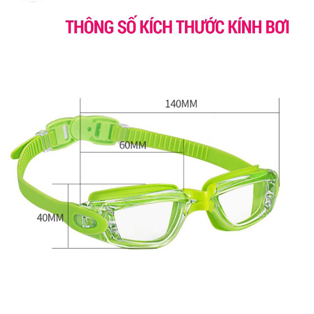 Kính bơi trẻ em mắt trong CF026 cho bé từ 6 tuổi cản tia UV hạn chế sương mờ SPORTY