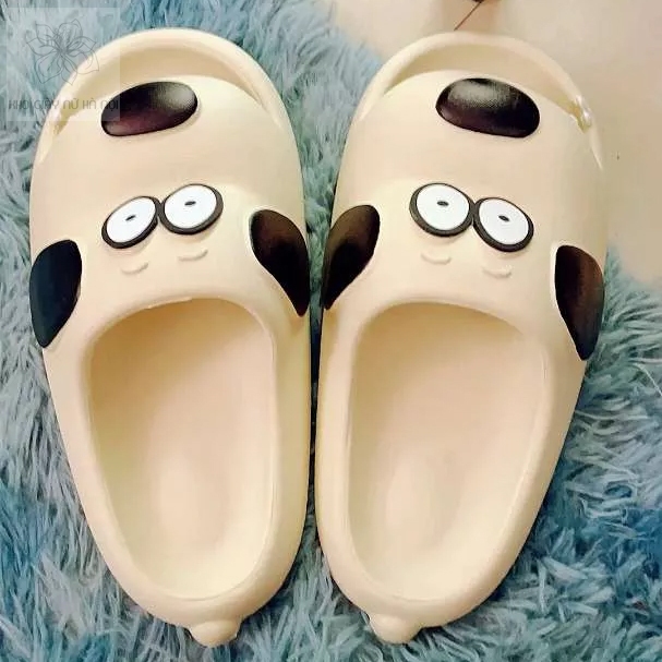 [Ảnh thật chụp tại shop] Dép hình chó con siêu dễ thương có thể đi trong nhà hoặc ra ngoài tiện lợi đáng yêu D02