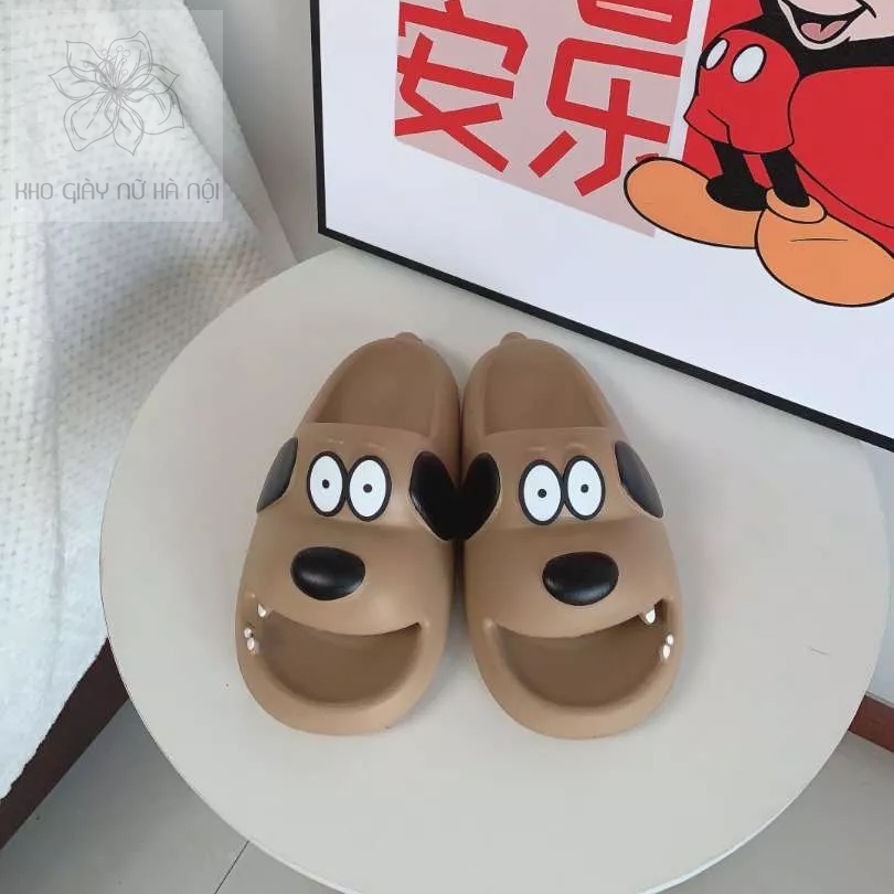 [Ảnh thật chụp tại shop] Dép hình chó con siêu dễ thương có thể đi trong nhà hoặc ra ngoài tiện lợi đáng yêu D02