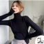Áo cổ lọ nữ tay dài dáng dài sơ vin Duy Linh Áo thun nữ dài tay cổ cao ôm body vải mềm mại DL02TD