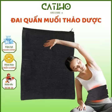 Túi chườm muối thảo dược Catiho Homeliving có đai chườm bụng chườm lưng và cổ vai gáy đa năng