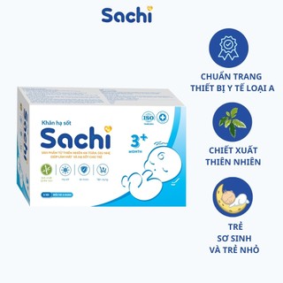 [Date T3.2026] Khặn hạ sốt cho bé Sachi 0+ 2y+  giúp hạ nhiệt, giảm sốt, làm mát da,cho trẻ sơ sinh từ 0 tháng tuổi
