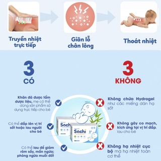 [Date T3.2026] Khặn hạ sốt cho bé Sachi 0+ 2y+  giúp hạ nhiệt, giảm sốt, làm mát da,cho trẻ sơ sinh từ 0 tháng tuổi