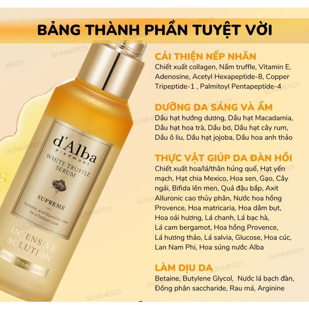 [d'Alba Official] Serum dạng xịt thuần chay cấp ẩm và làm dịu da Vital ...