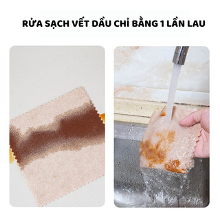 COMBO 5 Khăn Lau Bát Đĩa Bằng Sợi Thực Vật, Khăn Lau Bếp 2 Mặt Đa Năng Dày Dặn Siêu Thấm Lau Bát Đĩa, Bàn Ghế 88489