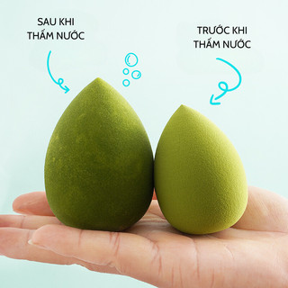 Hộp 4 Bông Mút Tán Kem Nền Mút Trang Điểm Mềm Mại Kèm Hộp Đựng Xinh Xắn Hình Giọt Nước Siêu Tiện Dụng 88823
