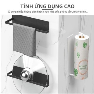 Giá Treo Cuộn Khăn Giấy Vệ Sinh Bằng Thép Sơn Tĩnh Điện Dán Tường, Thanh Treo Đồ Treo Khăn Giấy 88492