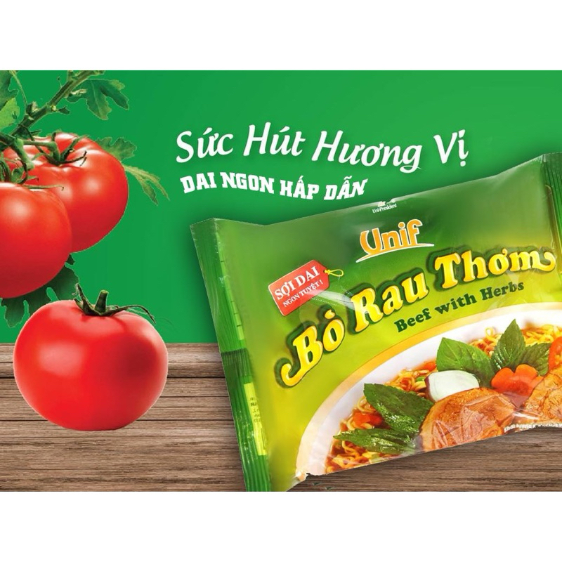 Combo 5 gói mì bò rau thơm unif 72g | Shopee Việt Nam