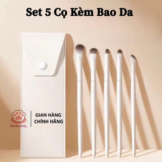 Set 5 Cọ Kèm Bao Da Trang Điểm