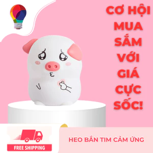 Đèn ngủ cảm ứng chuyển màu Heo dễ thương - Quà tặng,trang trí