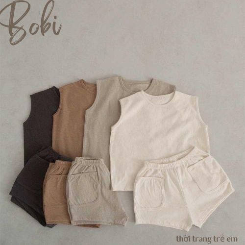 Set Combo 5 Bộ 5 Màu Cho Bé Trai ,Bé Gái Chất Liệu Thun Cotton Mịn,Mát Mẻ,Phong Cách Cho Bé 6-25kg