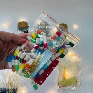 Set 50 viên nang tình yêu kèm giấy viết lời chúc, thả lọ chữa lành xinh xắn nhiều màu lựa chọn