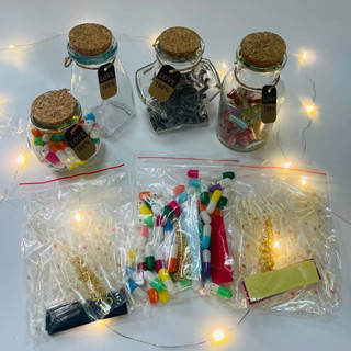 Set 50 viên nang tình yêu kèm giấy viết lời chúc, thả lọ chữa lành xinh xắn nhiều màu lựa chọn