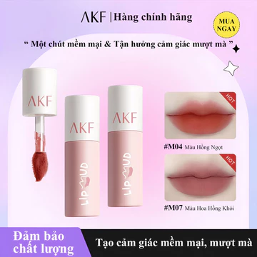 [AKF] Son bùn AKF 1g 3g-Son kem lì AKF chính hãng-son lì mềm mịn như nhung-son môi lì lâu trôi chống nước-matte lip glos