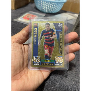 Thẻ Lẻ Topps Match Attax Champions League 2015/16 15/16 Messi Gold Limited ( Siêu Hiếm )