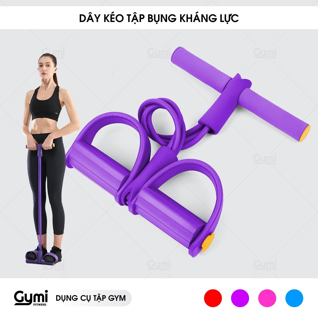 Dây Tập Bụng, Dây Kéo Đàn Hồi Kháng Lực 4 ống, 6 Ống Cao Su Tập Bụng Tại Nhà - KeoBung